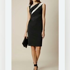 Gorgeous Satin Black and White Dress